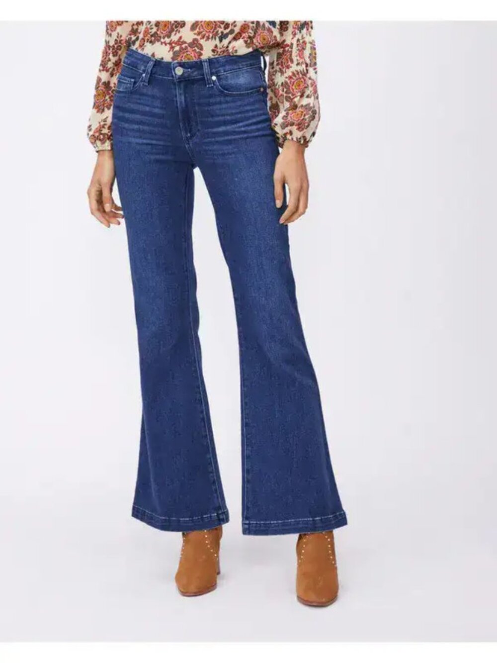 PAIGE Genevieve High Rise Flare Jeans in Aegan, 33P